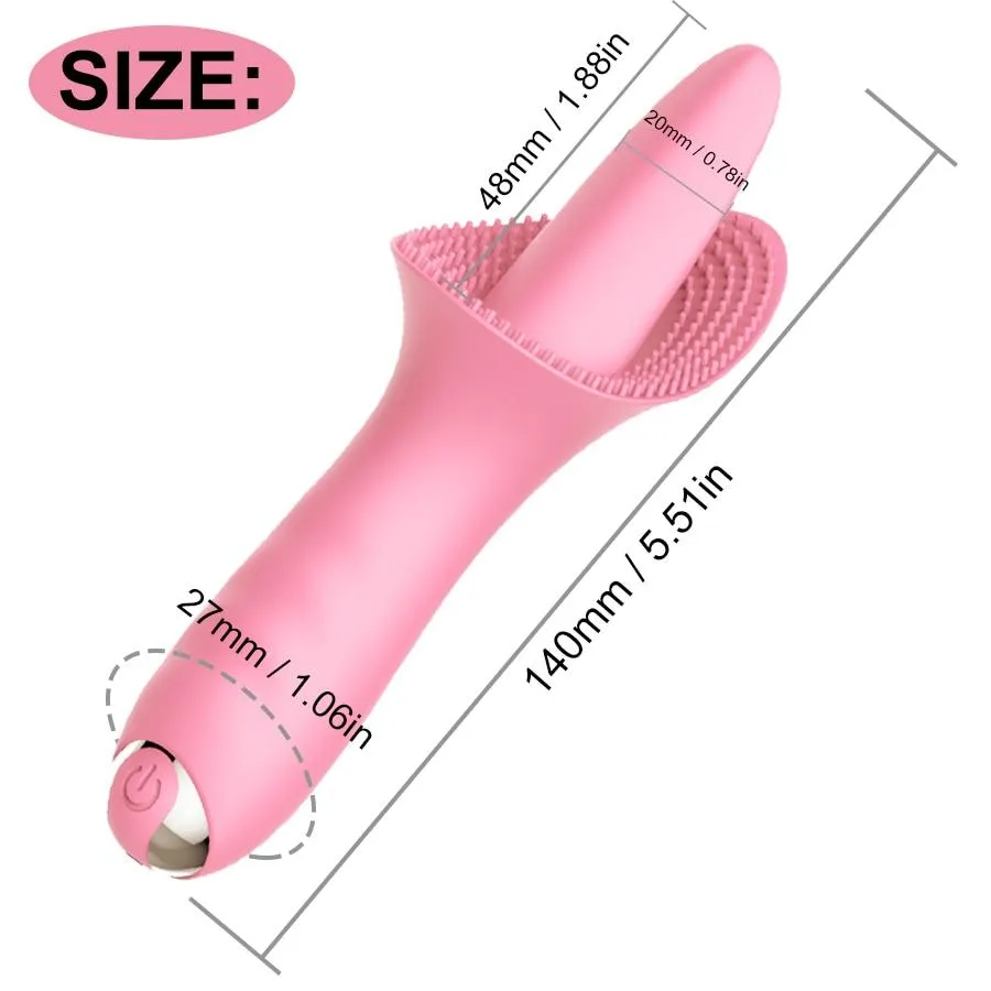 10 Modes Dildo Tongue Vibrator Nipple Massage