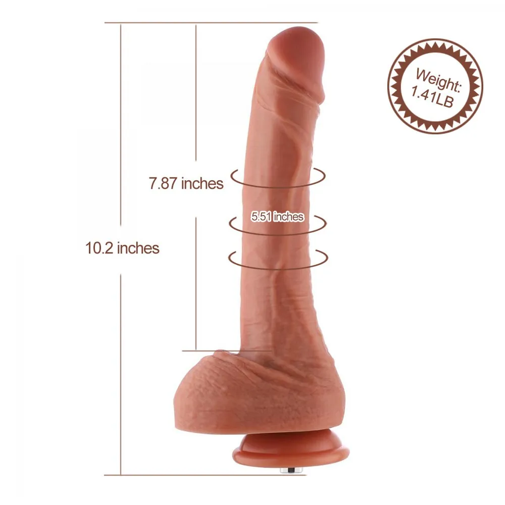 10.2 Oblate Silicone Dildo Attachment for Hismith Sex Machines