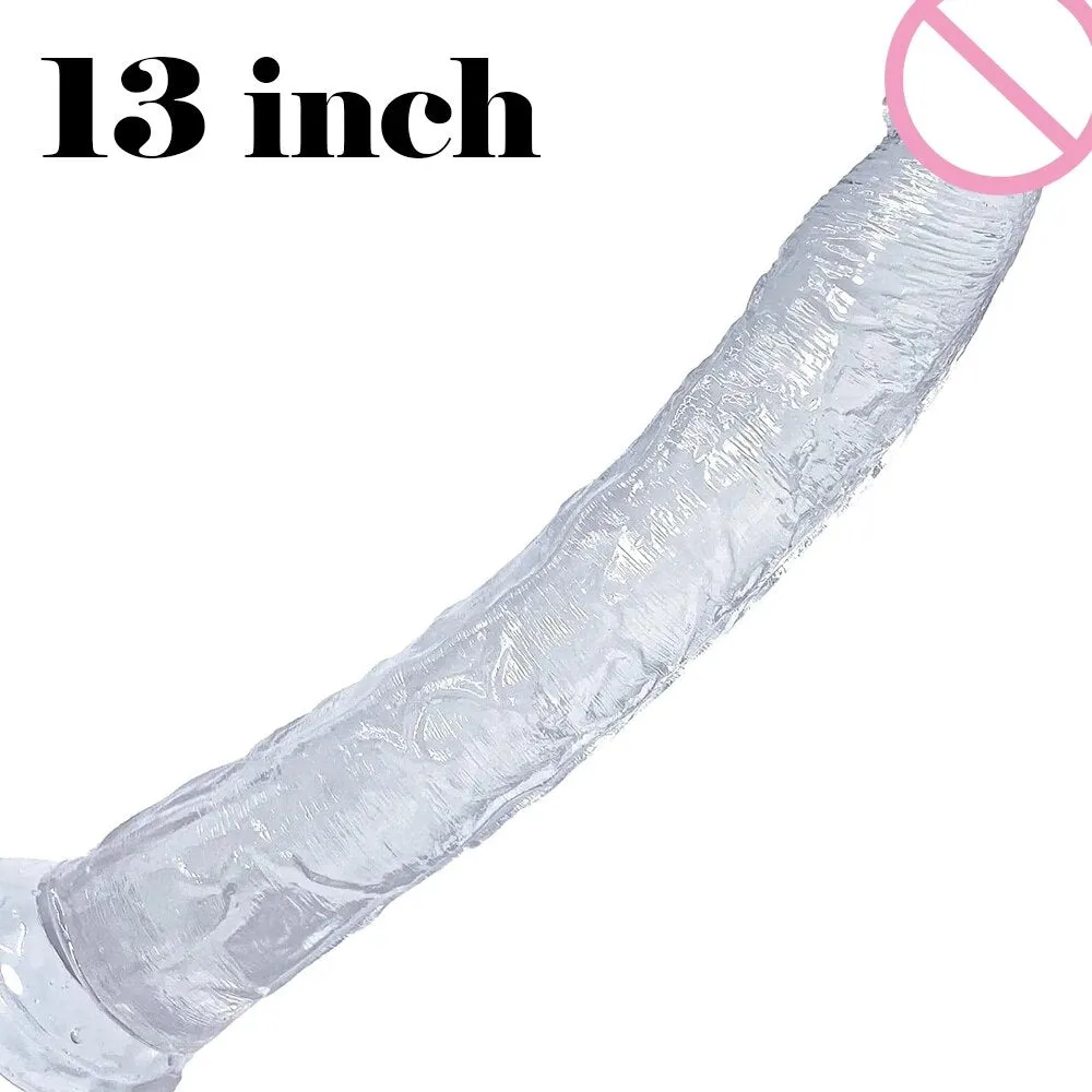 13 inch Long Realistic Dildo Butt Plug - Strapon Suction Cup Dildos Sex Toys