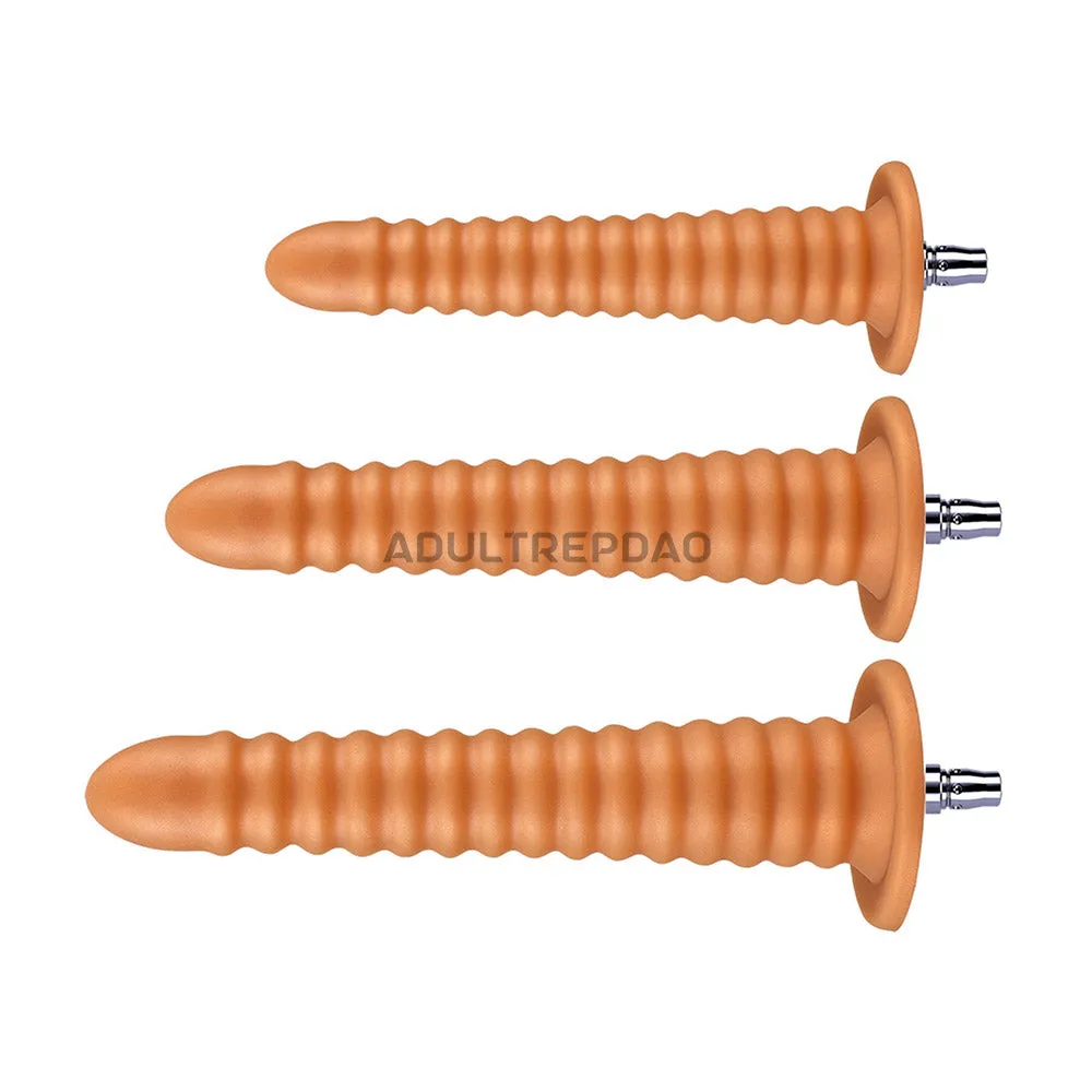 13.19-inch Dual Density Silicone Super Long Spiral Texture Butt Plug for Lustti Sex Machines