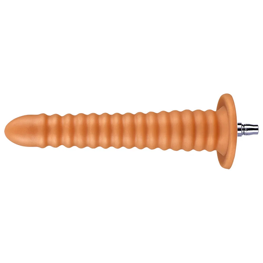 13.19-inch Dual Density Silicone Super Long Spiral Texture Butt Plug for Lustti Sex Machines