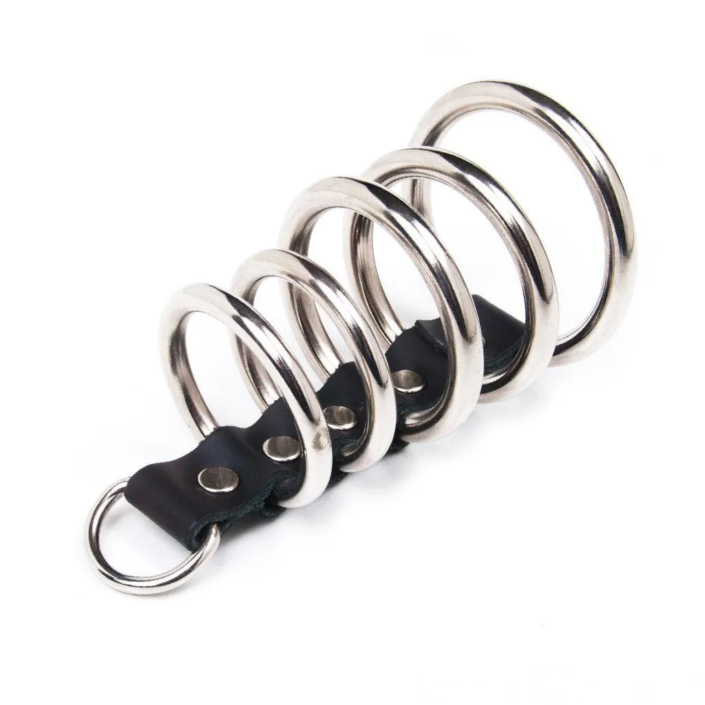 5 Gates Of Hell with D-Ring. Leather