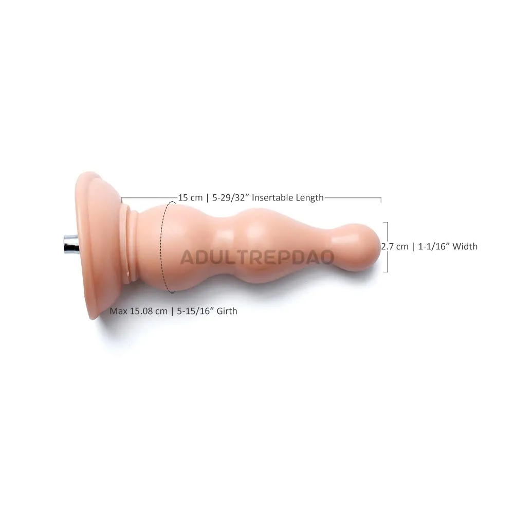6.89-inch Beaded Anal Plug Attachment for Lustti Sex Machines