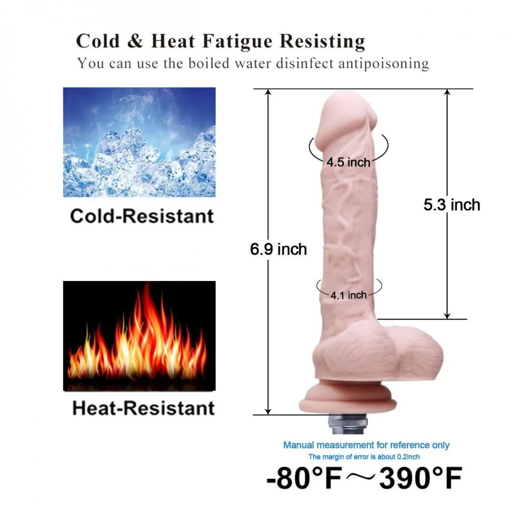 6.9 Small Silicone Dildo Attachment for Hismith Sex Machines