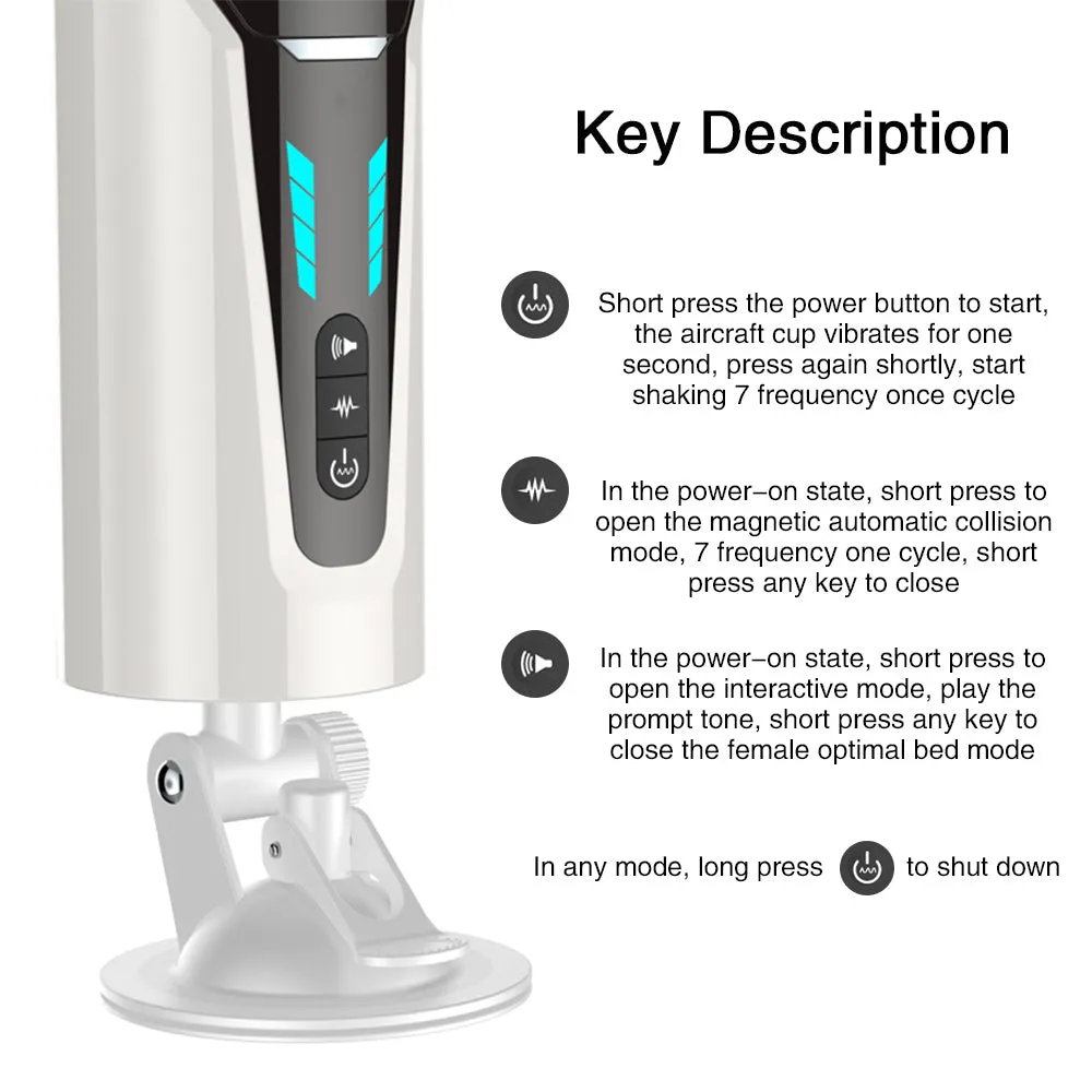 7 frequencies Automatic Piston Telescopic Rotation Male Masturbator