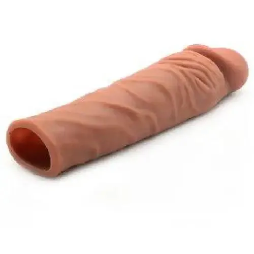 7.5-inch Realistic Feel Flesh Brown Penis Sleeve with Vain Details
