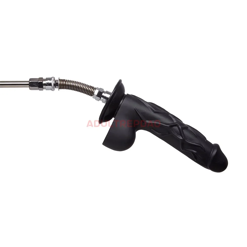 8.86-inch Black Big Dildo Attachment for Lustti Sex Machines. w/ Bulging Veins