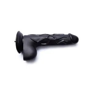 8.86-inch Black Big Dildo Attachment for Lustti Sex Machines. w/ Bulging Veins
