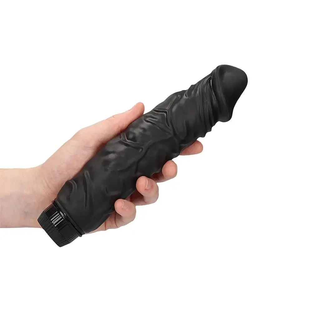 9-inch Shots Black Large Multi-speed Realistic Vibrator