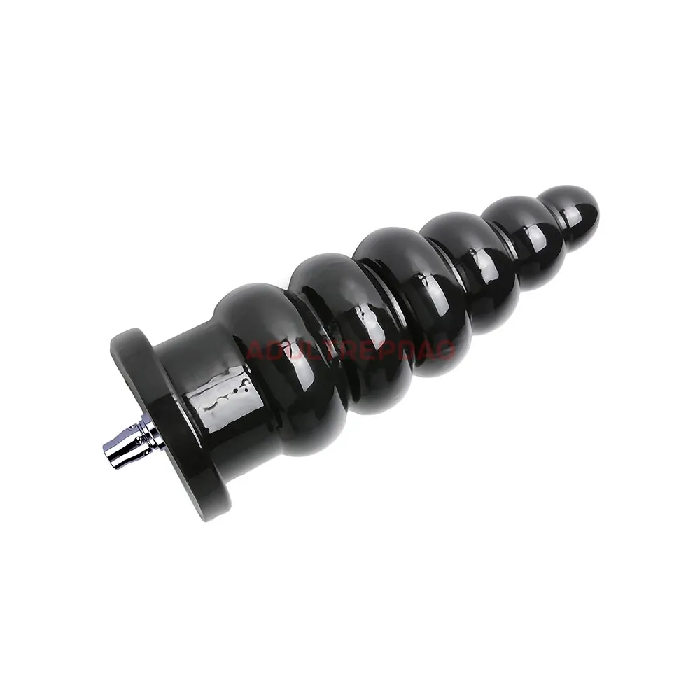 9.06-inch Anal Training Ribbed Butt Plug Attachment for Lustti Sex Machines