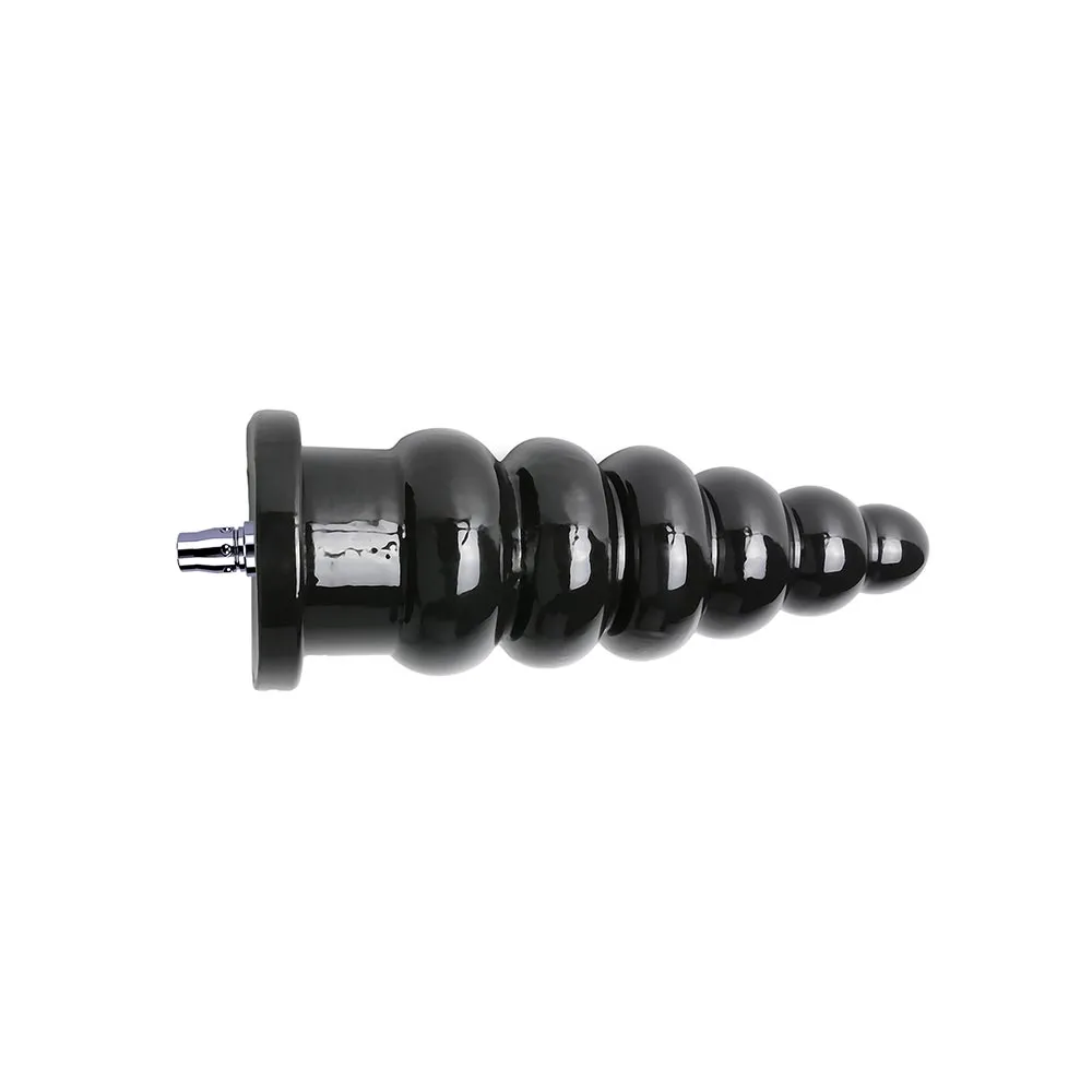 9.06-inch Anal Training Ribbed Butt Plug Attachment for Lustti Sex Machines