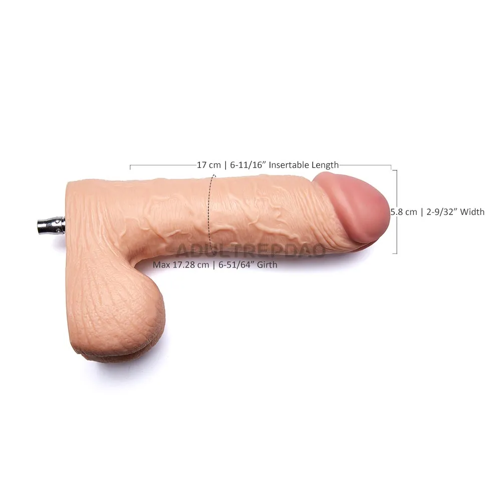 9.25-inch King Cock Thick Girthy XL Dildo Attachment for Lustti Sex Machines