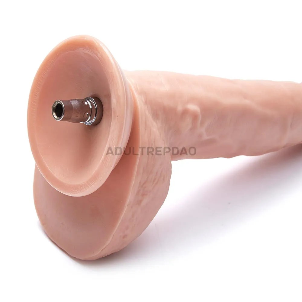 9.84-inch Chubby Huge Dildo Attachment for Lustti Sex Machines. w/ Wide Testicles