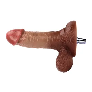 9.84-inch Dual Density Silicone Realistic Testicles & Veined Dildo Attachment for Lustti Sex Machines