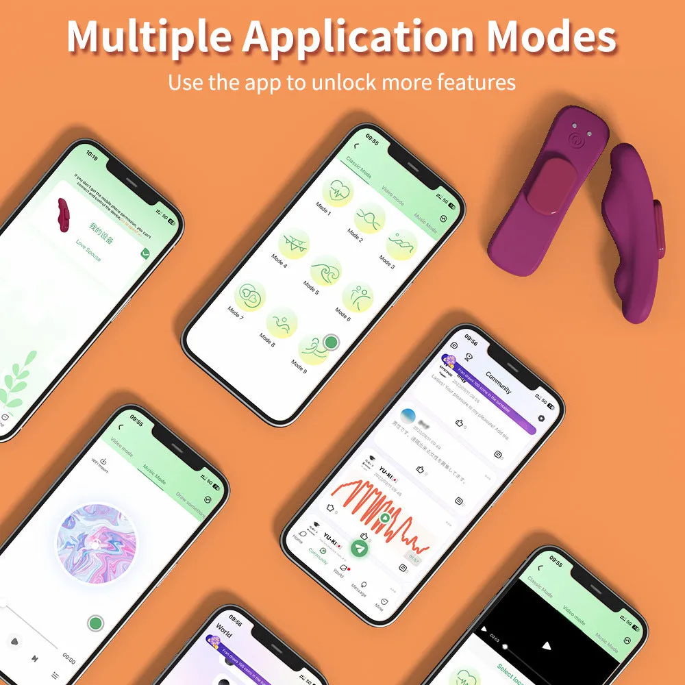App Controlled Vibrating Panty Sex Toy - Wearable Clit Stimulator G Spot Vibrator