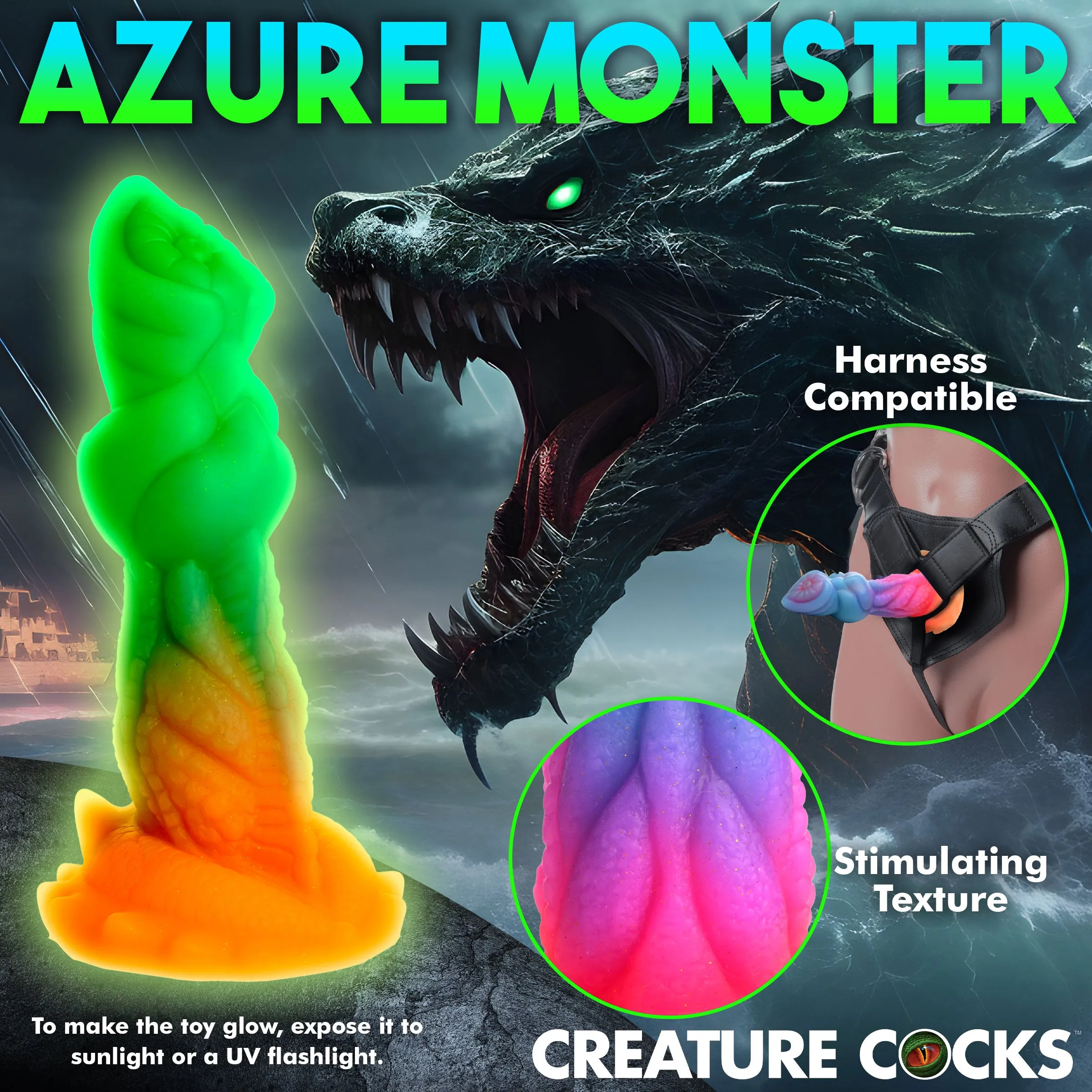 Aquacock Glow In The Dark Dildo