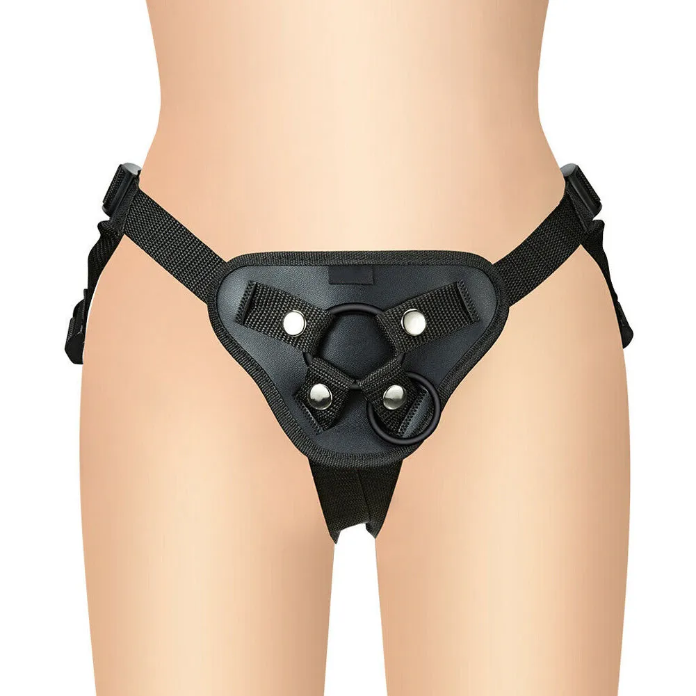 Beginners Universal Harness | Adjustable | Vegan Leather | Silicone Ring