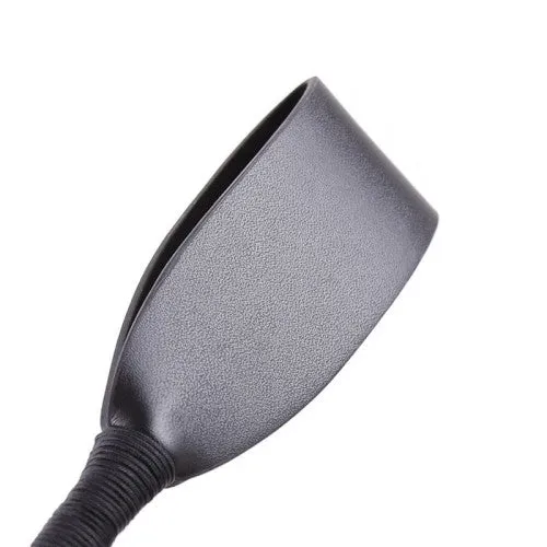 Black BDSM Crop with golden metal endings 45 cm