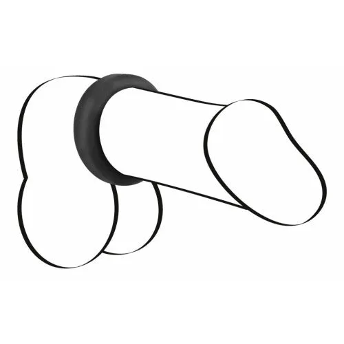 Black Velvets Black Silicone Cock Ring 3.2 cm