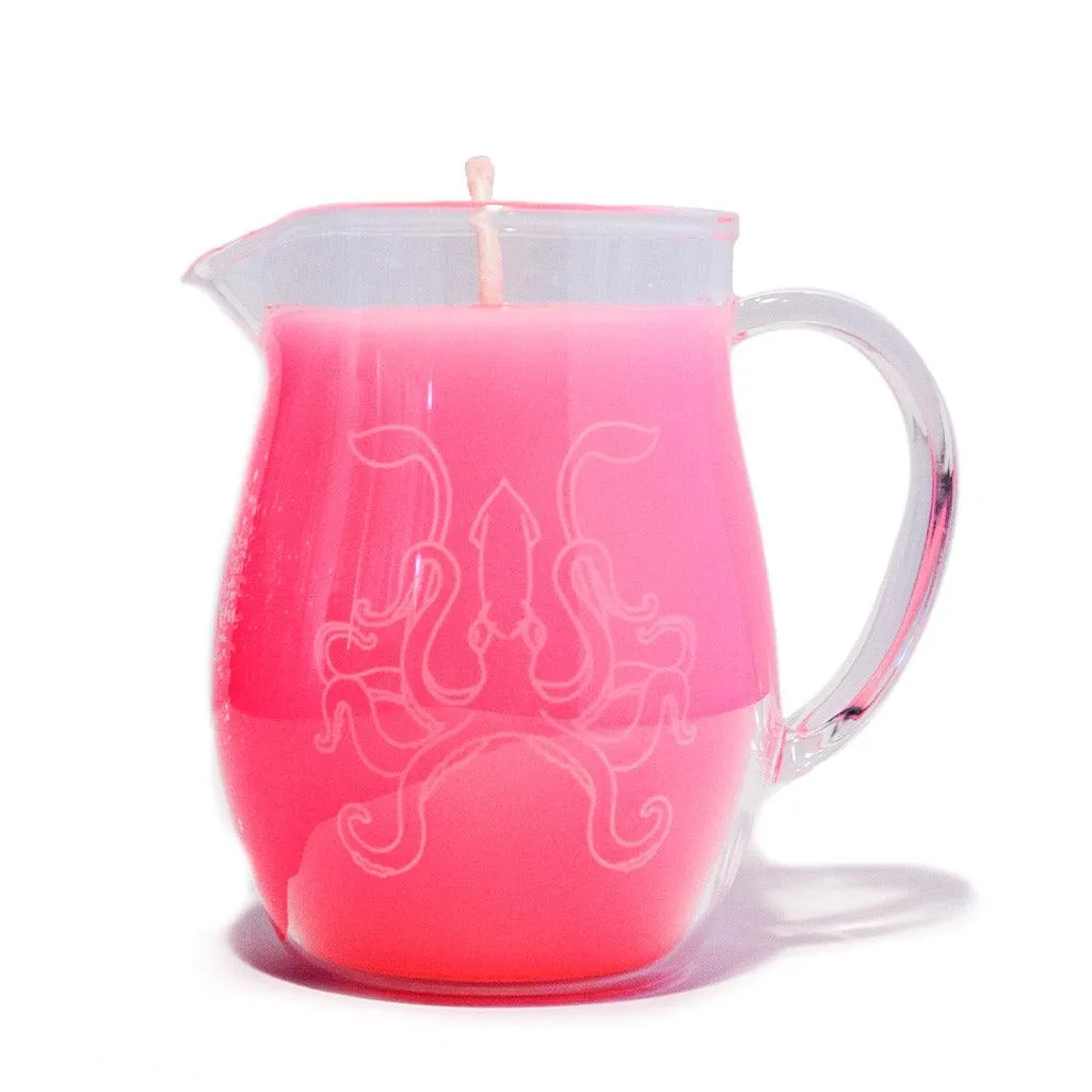 Blacklight Wax Play Candle Pitcher. Pink