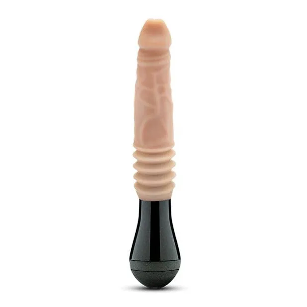 Blush Novelties - DrSkin Silicone Dr Knight Thrusting Gyrating Vibrating Dildo 10.5 (Beige)