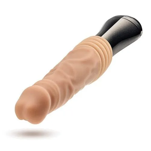 Blush Novelties - DrSkin Silicone Dr Knight Thrusting Gyrating Vibrating Dildo 10.5 (Beige)