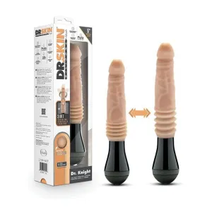Blush Novelties - DrSkin Silicone Dr Knight Thrusting Gyrating Vibrating Dildo 10.5 (Beige)