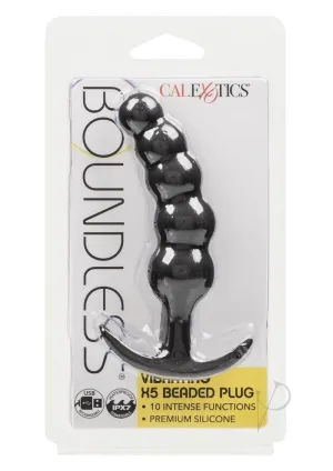 Boundless Vibrating X5 Beaded Plug Black