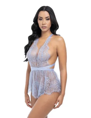 Brea Eyelash Lace Romper w. Functional Ties