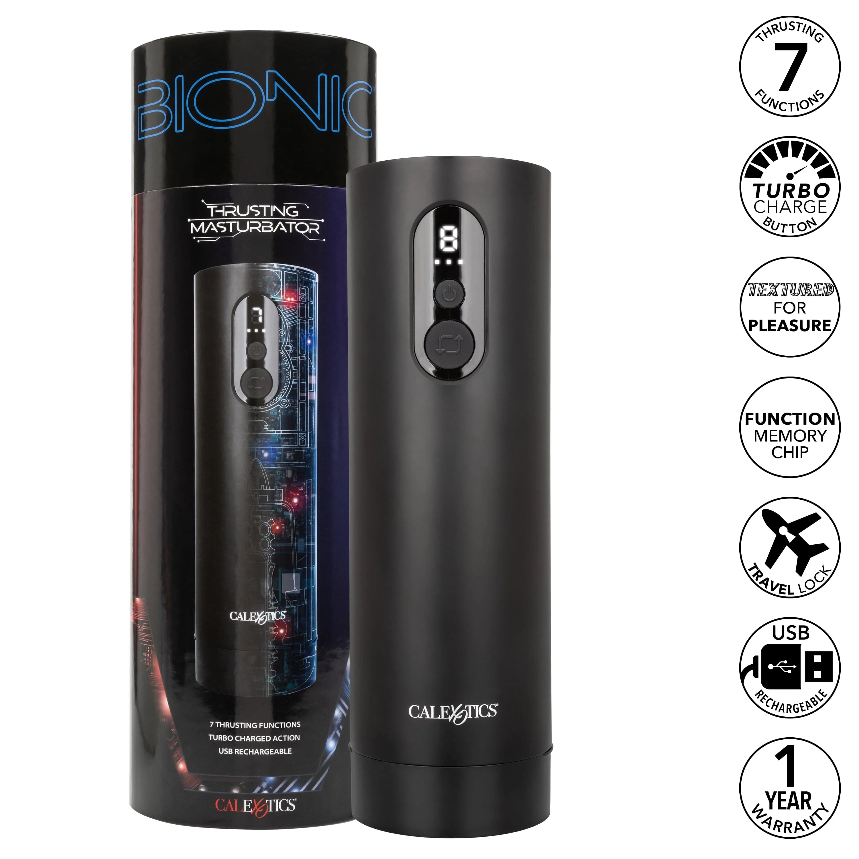 California Exotics - Bionic Thrusting Masturbator (Black)