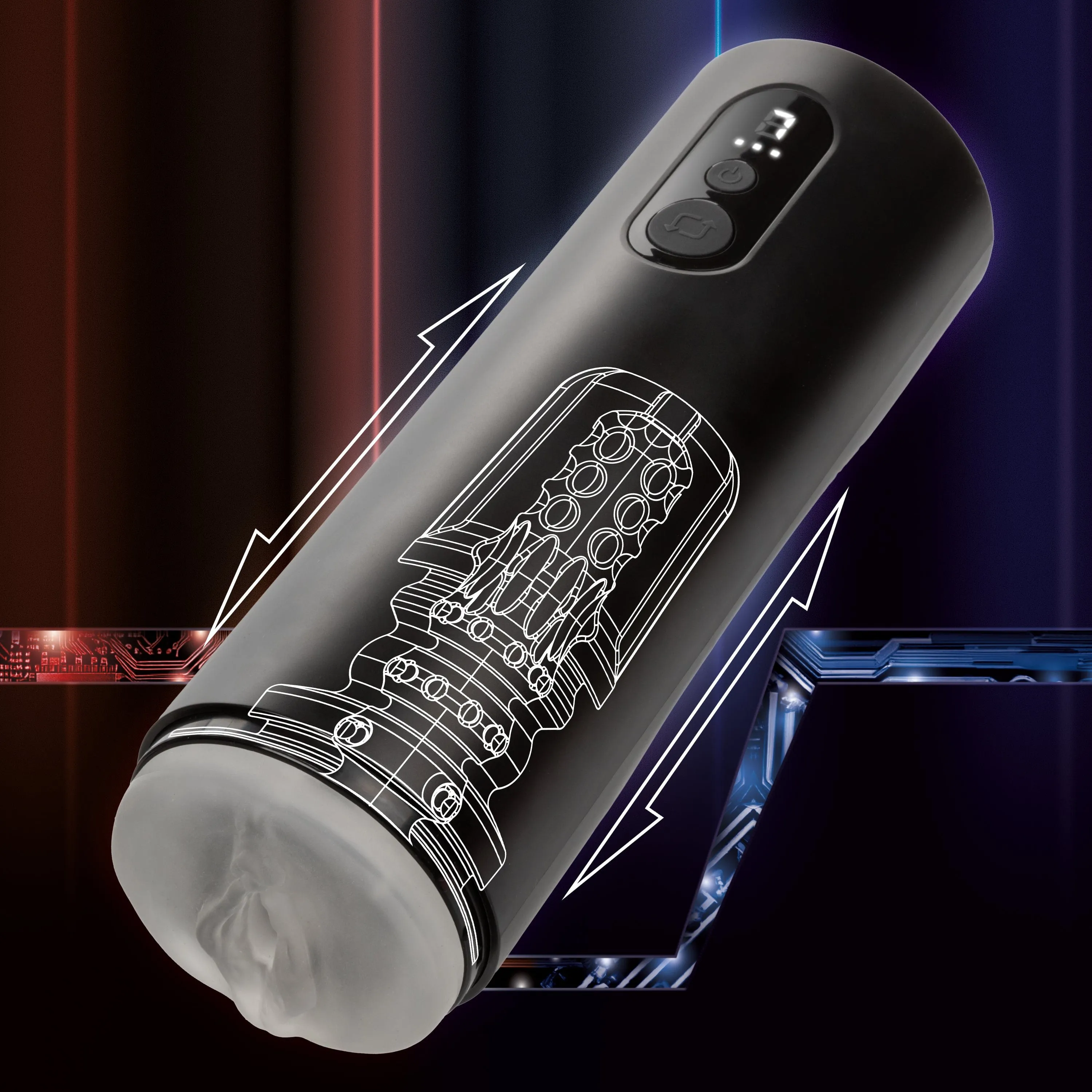 California Exotics - Bionic Thrusting Masturbator (Black)