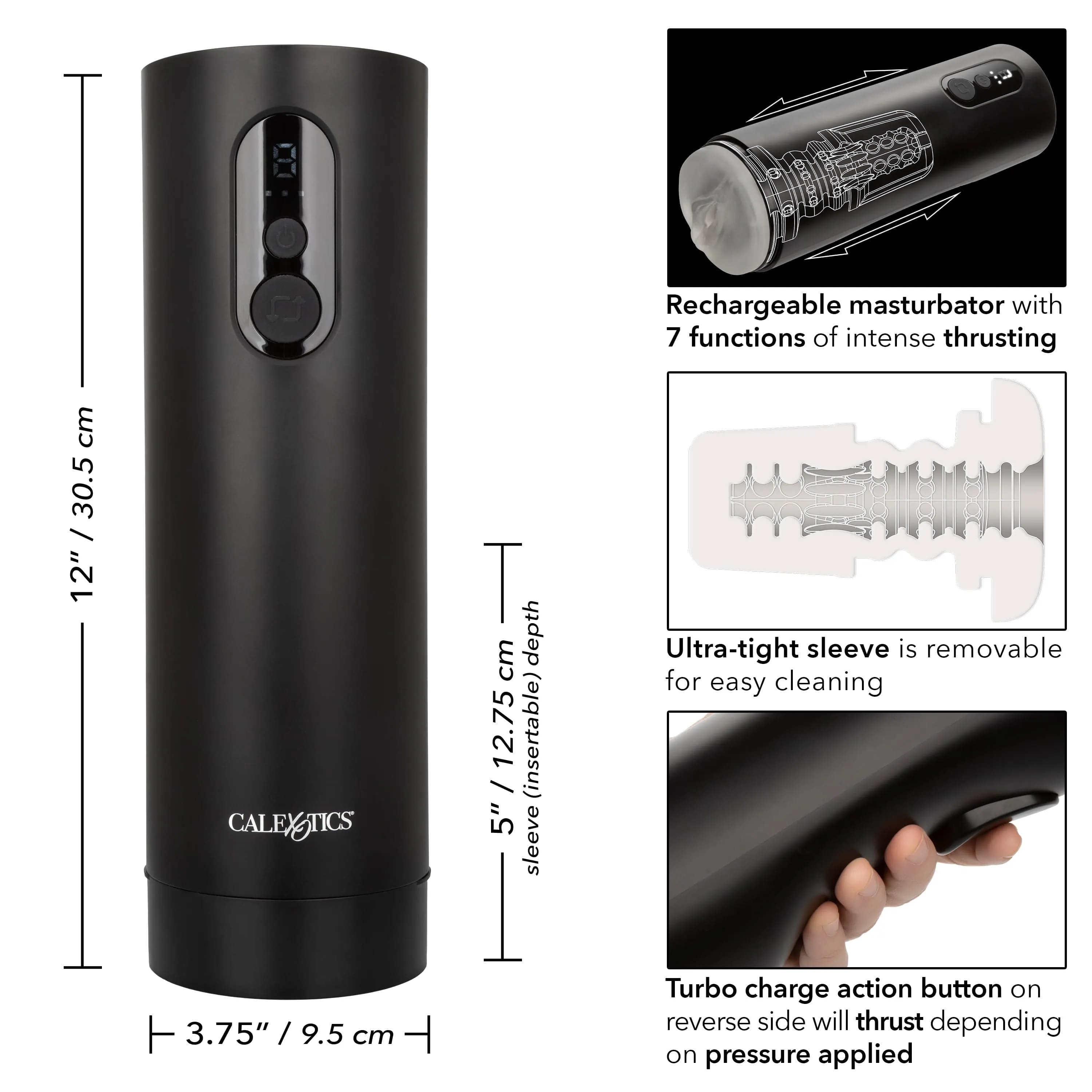 California Exotics - Bionic Thrusting Masturbator (Black)