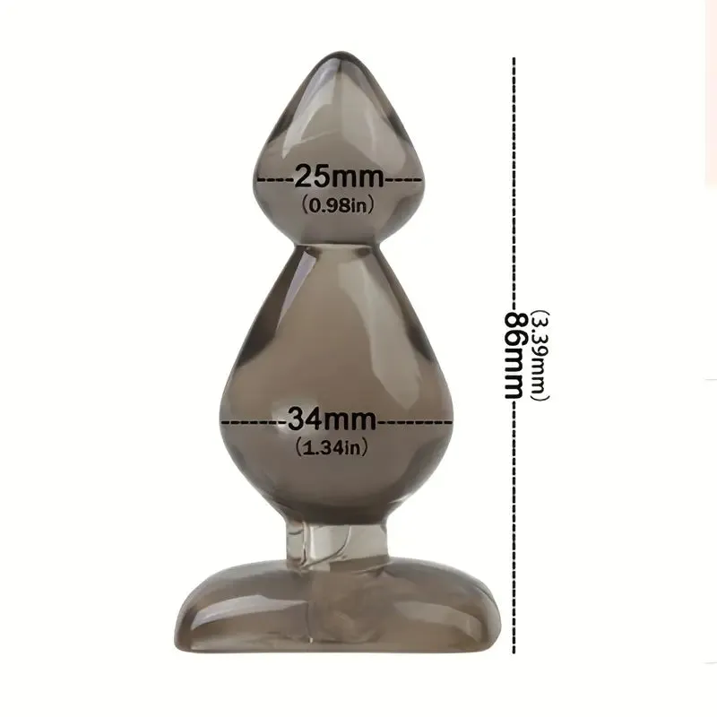 Classic Butt Plug Silicone Anal Plug With Flared Base Flexible Butt Plug