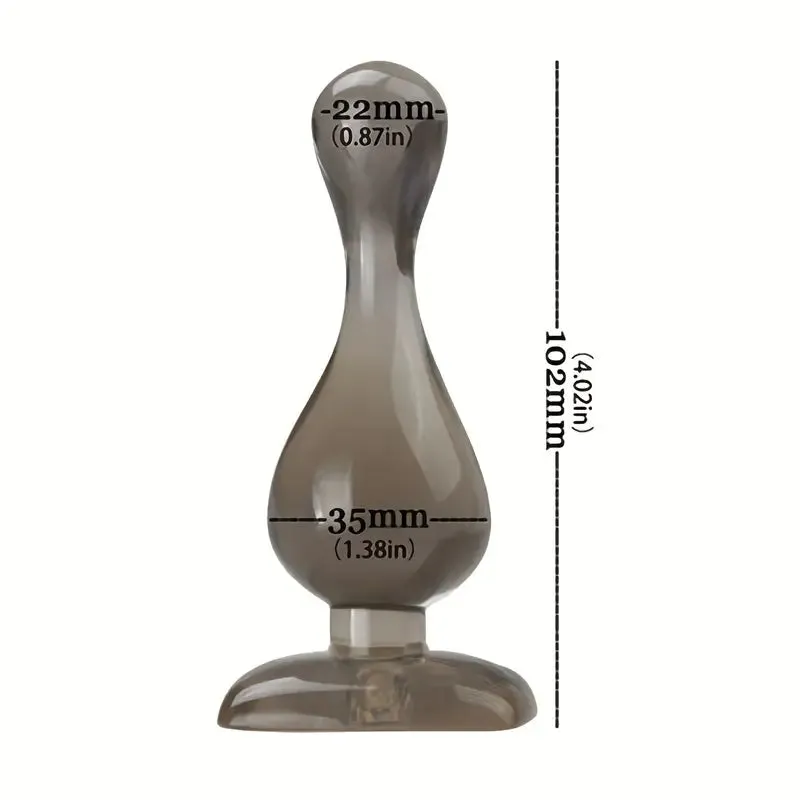 Classic Butt Plug Silicone Anal Plug With Flared Base Flexible Butt Plug