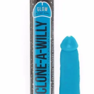 Clone A Willy Vibrating Silicone Penis Casting Kit - Glow In the Dark Blue