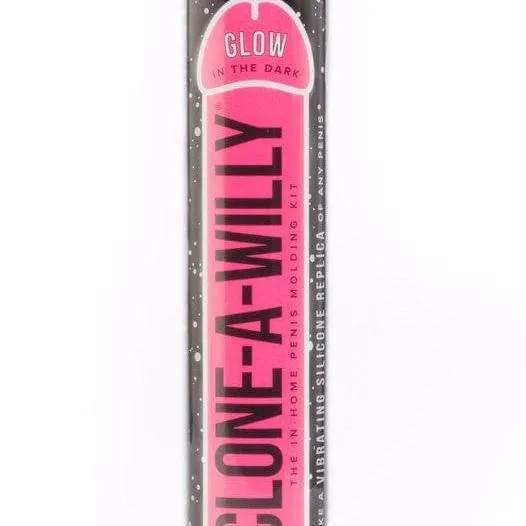 Clone A Willy Vibrating Silicone Penis Casting Kit - Glow In the Dark Pink