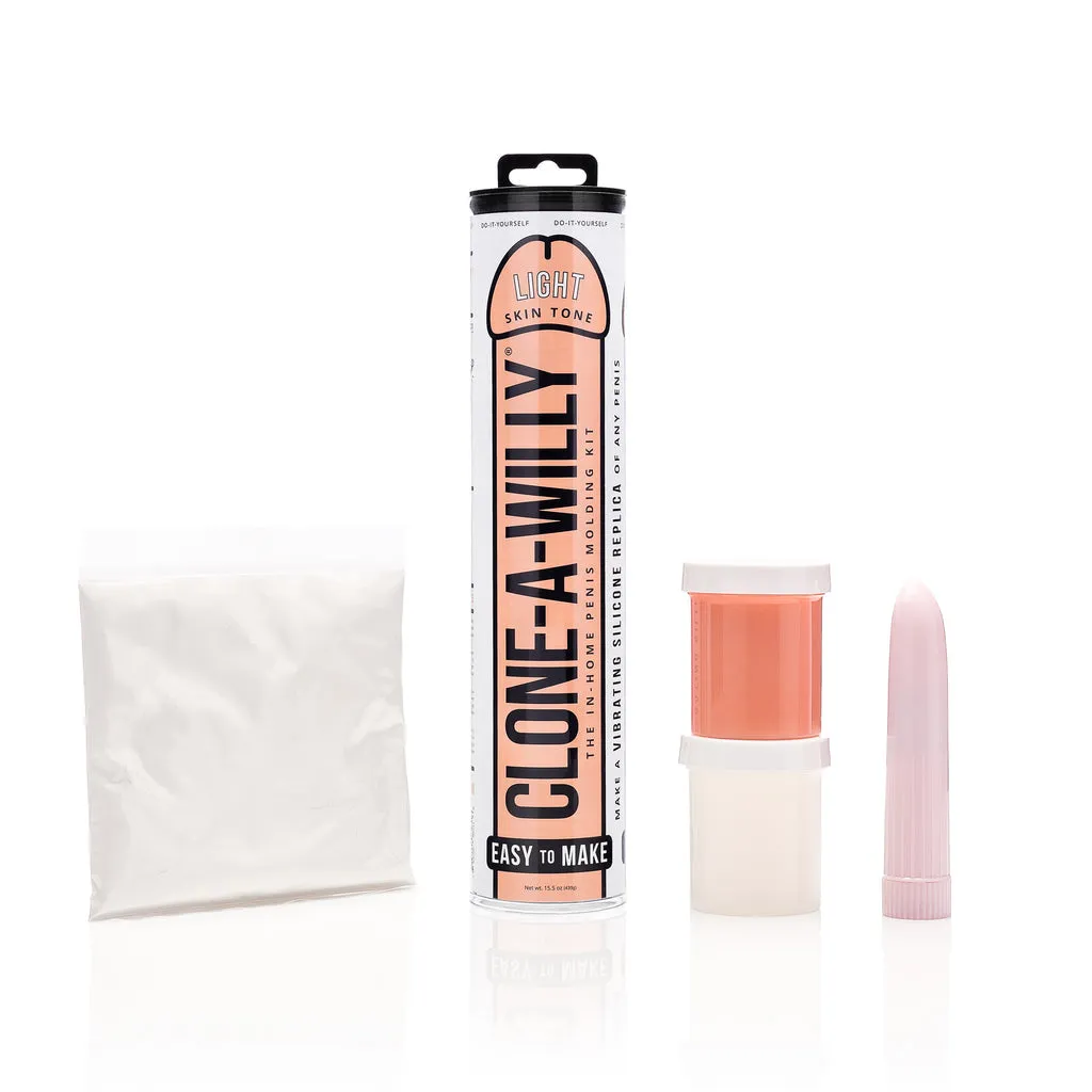 Clone A Willy Vibrating Silicone Penis Casting Kit - Light Tone
