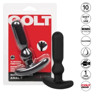 Colt - Rechargeable Anal T Vibrating Anal Plug (Black)