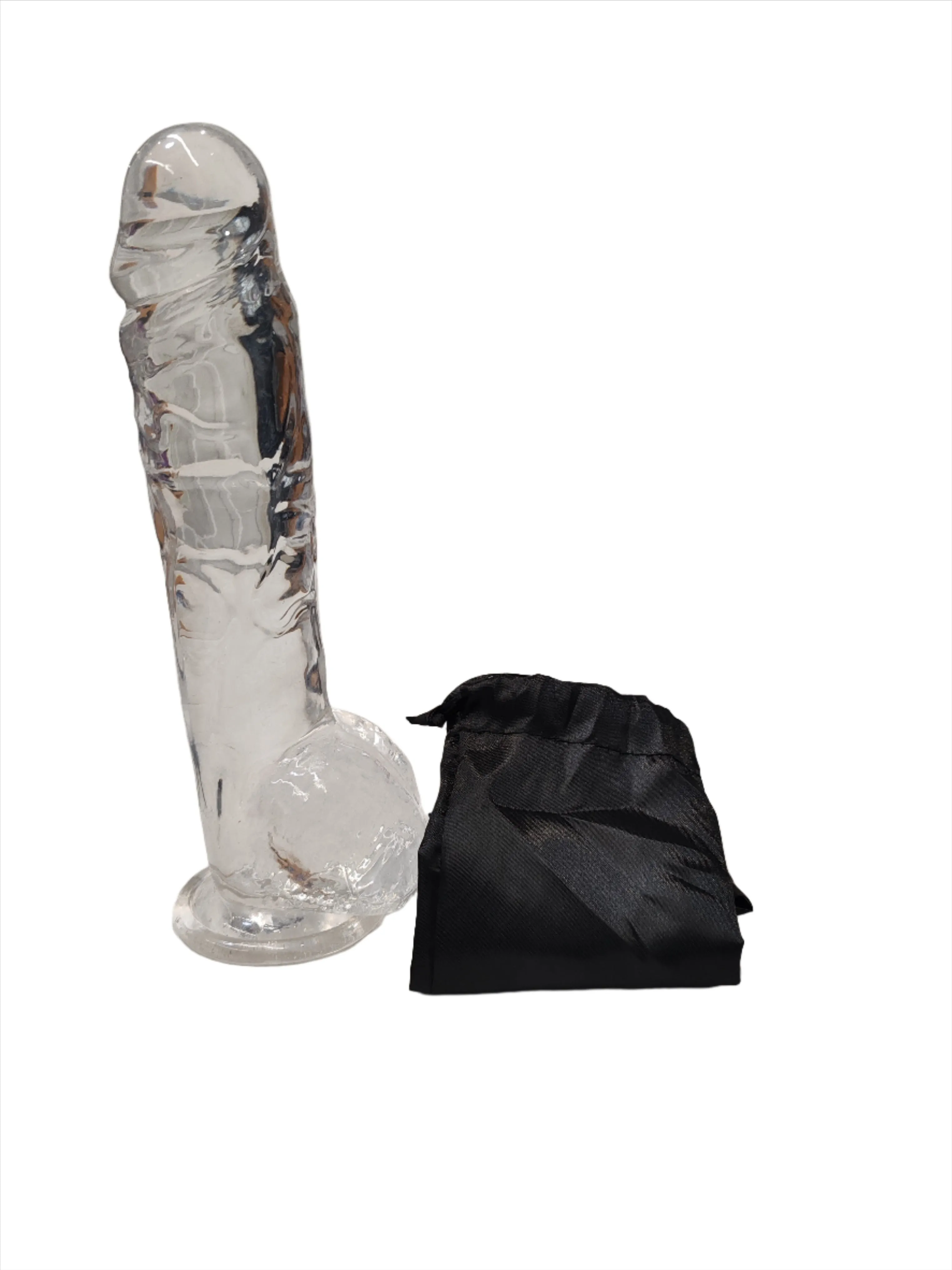 Come Closer Soft Clear Play Dildo 9.2 | Suction Cup | Flexible | Free Satin Bag