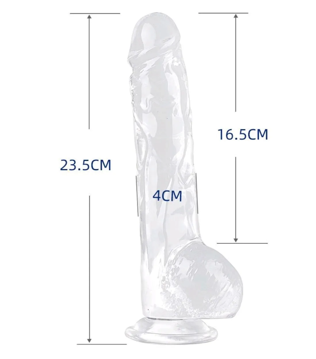 Come Closer Soft Clear Play Dildo 9.2 | Suction Cup | Flexible | Free Satin Bag
