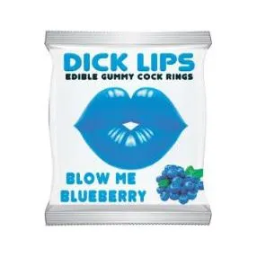 Dick Lips Gummy Candy Cock Rings Blueberry by Hott Products