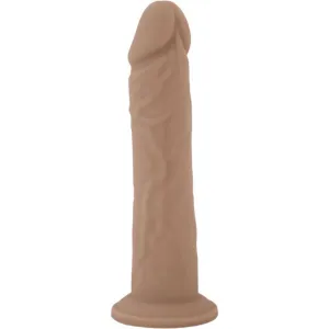 Dildo SILEX-D 8 Model 2. design realist. reactiv la căldură. bază cu ventuză pentru fixare. lungime 20.3 cm. culoarea pielii