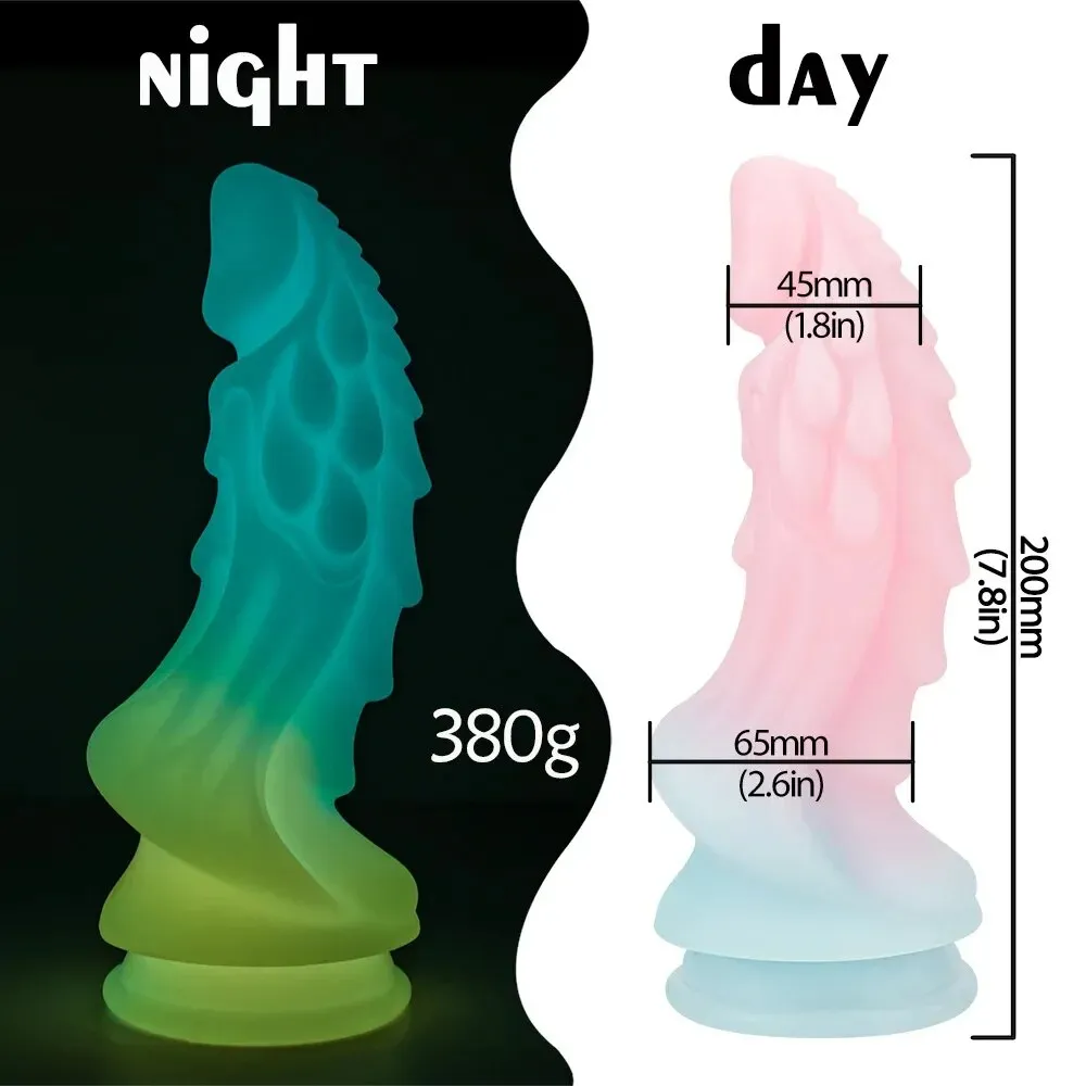 Dragon Monster Dildo Butt Plug - Luminous Macaron Color Fantasy Dildos Women Sex Toy