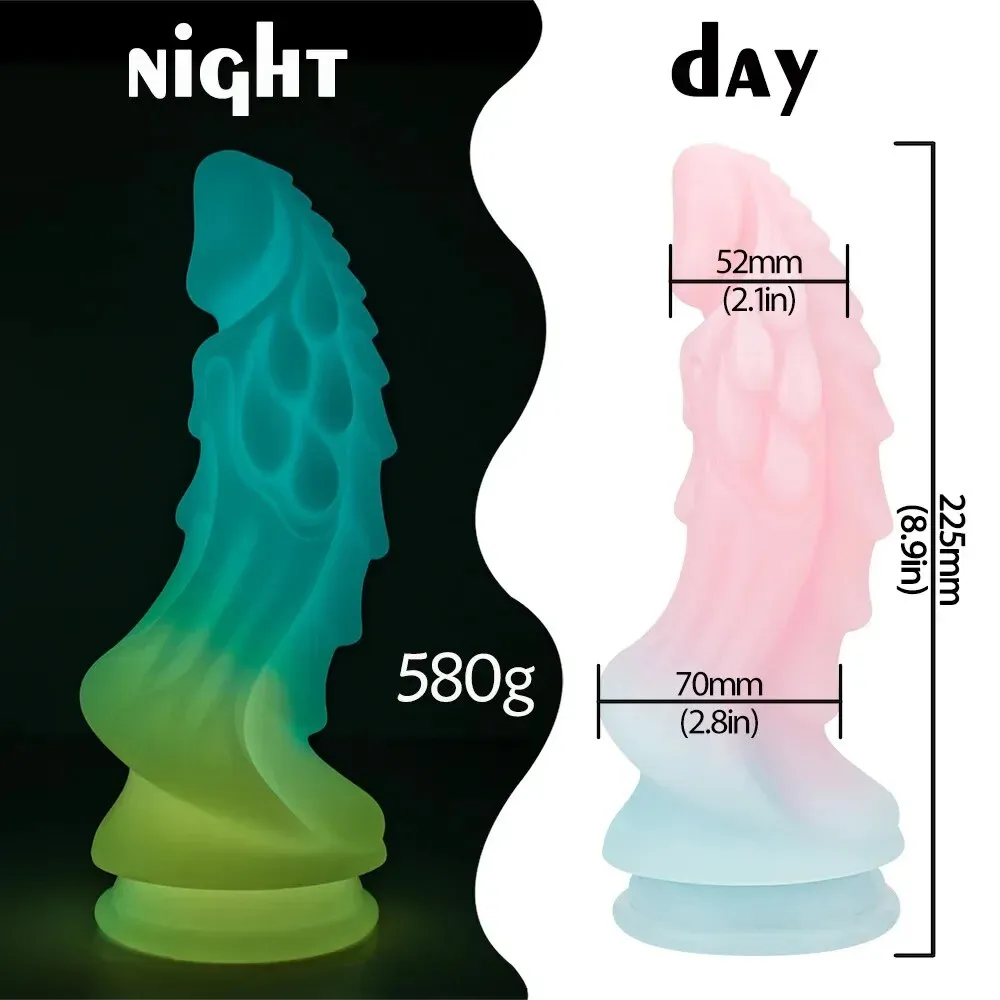 Dragon Monster Dildo Butt Plug - Luminous Macaron Color Fantasy Dildos Women Sex Toy