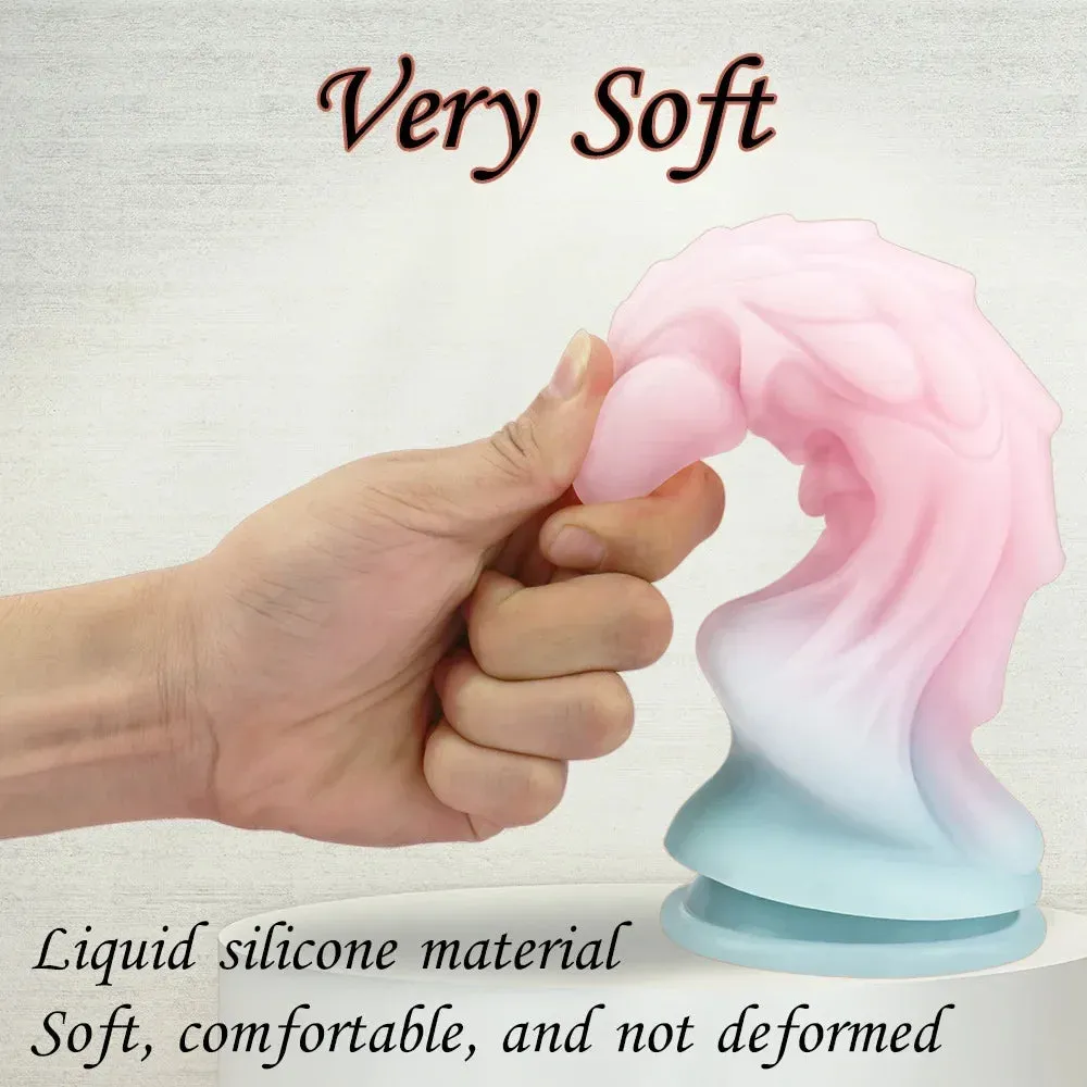 Dragon Monster Dildo Butt Plug - Luminous Macaron Color Fantasy Dildos Women Sex Toy