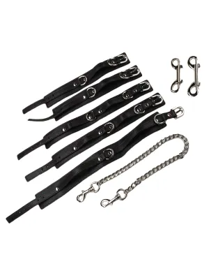 Edonista Isa Refined Restraint 9pc Bondage Set