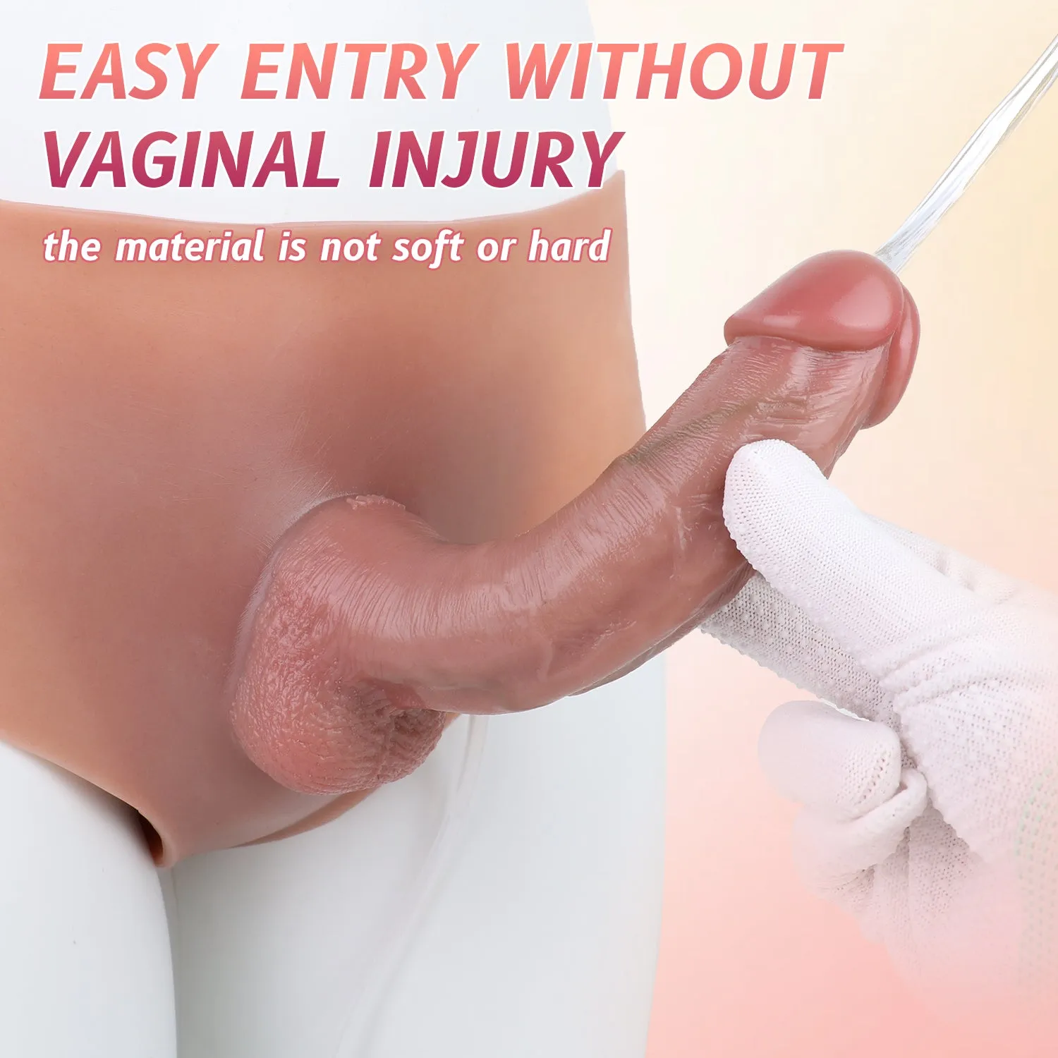 Ejaculating Strapon Dildo Pants - Flexible Wearable Underwear Realistic Penis Cumming Play