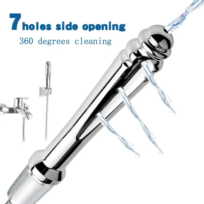 Enema Bidet Anal Douche Shower Cleaning - 7 Holes Side Opening Metal Anal Cleaner