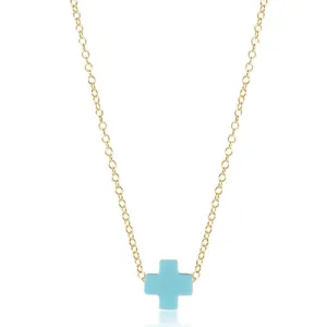 ENewton *eGirl*  14 Turquoise Signature Cross Necklace