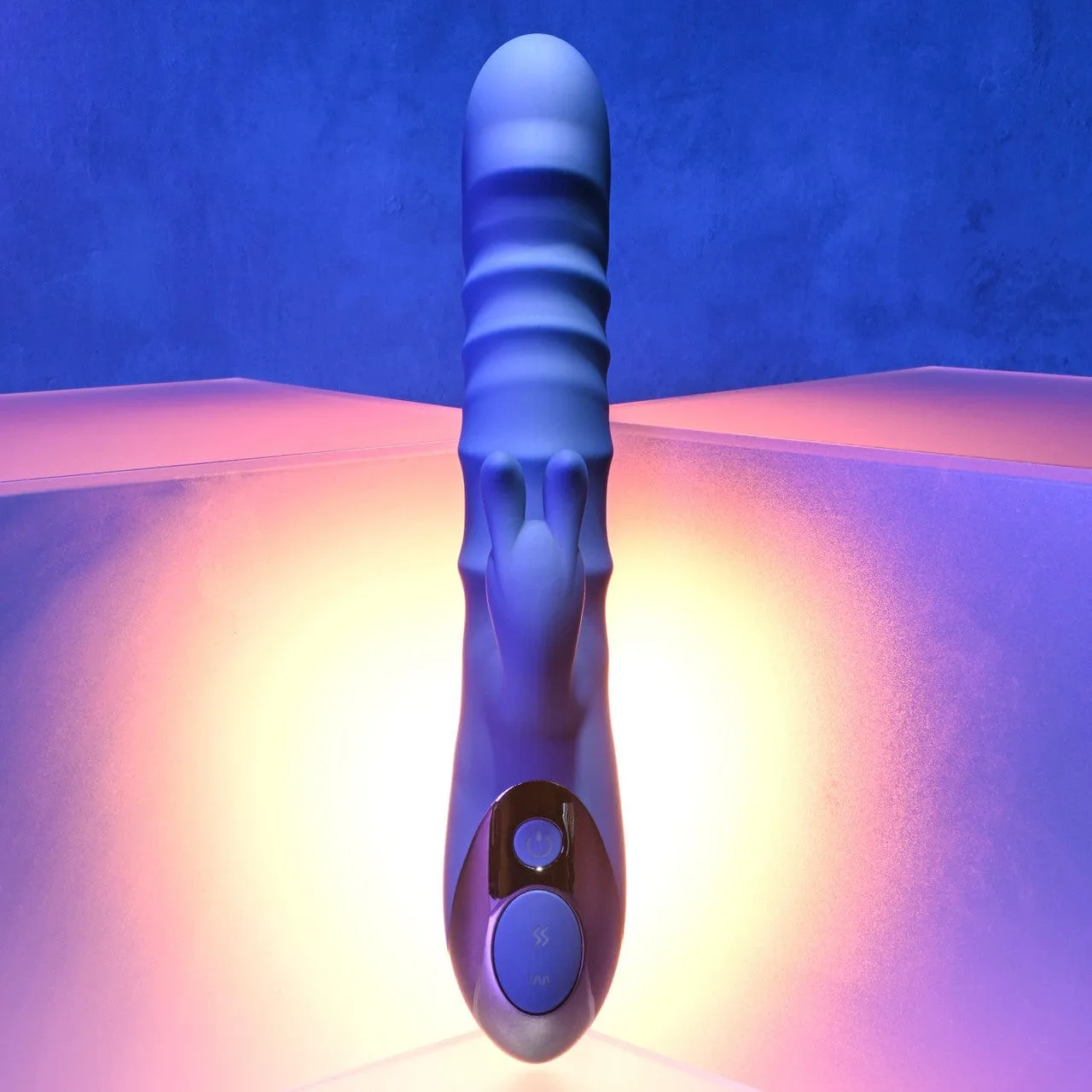 Evolved - The Ringer Vibrating Rabbit Dildo (Blue)